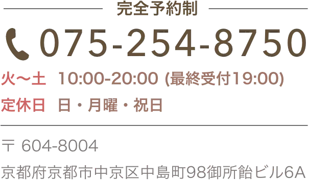 営業時間と電話番号